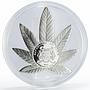 Benin 100 francs Cannabis Sativa colored silverplated CuNi coin 2011
