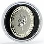 Niue 1 dollar Year of the Dragon Earth Elements colored silver coin 2012
