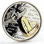 Niue 2 dollars Love Forever Wedding Rings gilded silver coin 2013