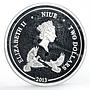 Niue 2 dollars Love Forever Wedding Rings gilded silver coin 2013