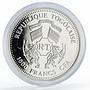 Togo 1000 francs Football World Cup in Brazil Statue of Jesus silver coin 2012