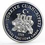 Turkey 25 lira 100 Years of Galatasaray Football Club colored silver coin 2005