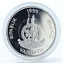 Vanuatu 50 vatu Birth of Prince William proof silver coin 1995