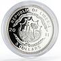 Liberia 5 dollars The Kremlin series Spasskaya Tower silver coin 2011