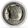 Mexico 100 pesos Precolombina Brasero Efigie Statue silver coin 1992