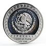 Mexico 100 pesos Precolombina Brasero Efigie Statue silver coin 1992
