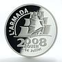 France 20 euro Rouen Armada proof silver coin 2008