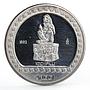 Mexico 100 pesos Seated Sculpture Xochipilli proof silver coin 1992