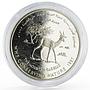 Oman 1 rial WWF Conserving Nature series The Mountain Gazelle silver coin 1997