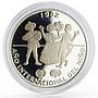 Panama 10 balboas International Year of the Child proof silver coin 1982