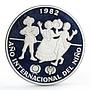 Panama 10 balboas International Year of the Child proof silver coin 1982