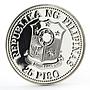 Philippines 25 piso World Food Day Fish Fruit Crops silver coin 1981