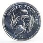 Philippines 25 piso World Food Day Fish Fruit Crops silver coin 1981