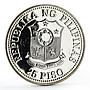 Philippines 25 piso World Food Day Fish Fruit Crops silver coin 1981