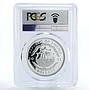 Liberia 5 dollars Royal Hudson Train Railroad PR69 PCGS silver coin 2011