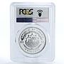 Liberia 5 dollars Indian Pacific Train Railroad PR69 PCGS silver coin 2011