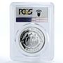 Liberia 5 dollars TGV Reseau Train Railroad PR70 PCGS silver coin 2011