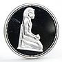 Egypt 5 pounds King Thutmose III proof silver coin 1994