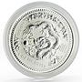 Australia 1 dollar Lunar Calendar series I Year of the Dragon silver coin 2000