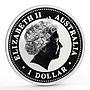 Australia 1 dollar Lunar Calendar series I Year of the Dragon silver coin 2000