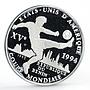 Benin 1000 francs Football World Cup in the USA Player proof silver coin 1992