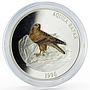 Mongolia 500 togrog Endangered Wildlife Tawny Eagle Bird proof silver coin 1996