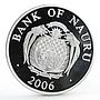 Nauru 10 dollars European Monuments Santiago de Compostela silver coin 2006