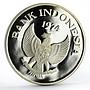 Indonesia 5000 rupiah Animal series Orangutan proof silver coin 1974