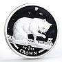 Isle of Man 1 crown British Blue Cat proof silver coin 1999