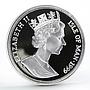 Isle of Man 1 crown British Blue Cat proof silver coin 1999