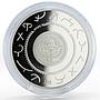 Kyrgyzstan 10 som Symbol of the Kyrgyz Kaganate Tamga Horsemans silver coin 2015