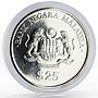 Malaysia 25 ringgit 5th Malaysian 5-Year Plan Ship Plant silver coin 1986