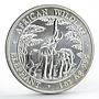 Zambia 5000 kwacha African Wildlife series Elephant silver coin 2003