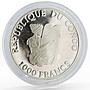 Congo 1000 francs History of Seafaring Roman Ships proof silver coin 1997