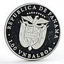 Panama 1 balboa Seoul Olympic Summer Games Fencing proof silver coin 1988