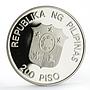 Philippines 200 piso WWF series Mindoro Buffalo proof silver coin 1987