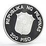 Philippines 200 piso WWF series Mindoro Buffalo proof silver coin 1987