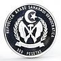Sahrawi 500 pesetas Prehistoric Animals Camarasaurus silver coin 1994