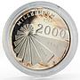 Sahrawi 1000 pesetas Millennium proof silver coin 2000