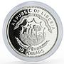 Liberia 10 dollars Moric Benovsky Ship Clipper Seafaring proof silver coin 2005