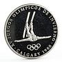 Panama 1 balboa Calgary Olympic Winter Games Freestyle Skier CuNi coin 1988