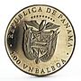 Panama 1 balboa Seoul Olympic Summer Games series Gymnastics CuNi coin 1988