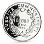 Turkey 50000 lira Ottoman Admiral Piri Reis Ship Clipper proof silver coin 1995
