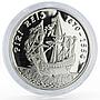 Turkey 50000 lira Ottoman Admiral Piri Reis Ship Clipper proof silver coin 1995