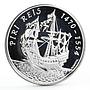 Turkey 50000 lira Ottoman Admiral Piri Reis Ship Clipper proof silver coin 1995