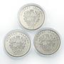 Gilbert Islands set of 3 coins Ships 2014