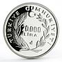 Turkey 20000 lira Teacher's Day Knowledge School proof silver coin 1989