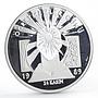 Turkey 20000 lira Teacher's Day Knowledge School proof silver coin 1989