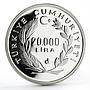 Turkey 20000 lira Architect Mimar Sinan Mosque Landscape proof silver coin 1988