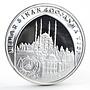 Turkey 20000 lira Architect Mimar Sinan Mosque Landscape proof silver coin 1988